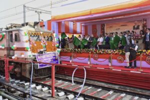 Three new trains flagged off & One new Road Over Bridge dedicated NIELET Deemed to Be University launched