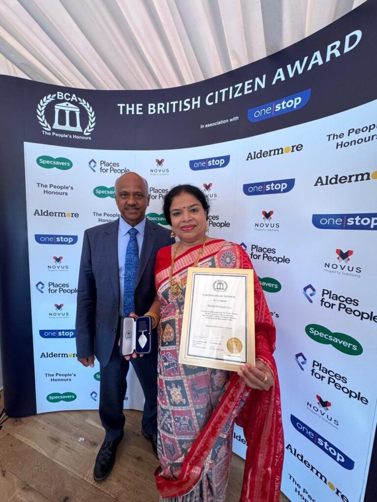 Pride of the Indian Diaspora: Rekha Senapati Receives British Citizen Award for Community Service