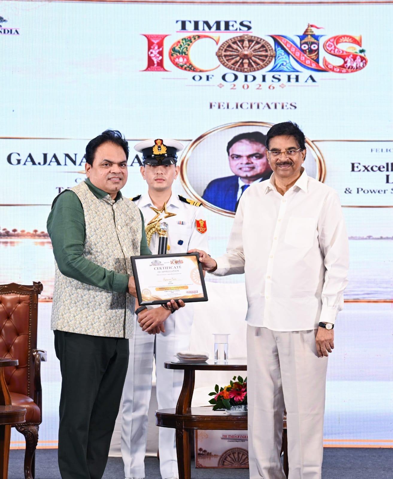 TPCODL CEO Gajanan Kale Honoured with ‘Times Icons of Odisha 2026’ Award